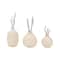 Hello Honey® White Stoneware Vases with Textured Black Polka Dots Set